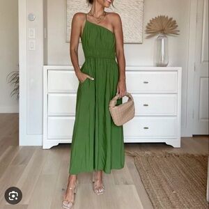 Abercrombie & Fitch Green Maxi Dress